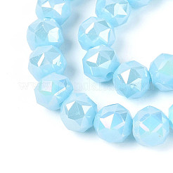 AB Color Plated Opaque Glass Round Beads Strands&nbsp;EGLA-T029-8mm-12A-07