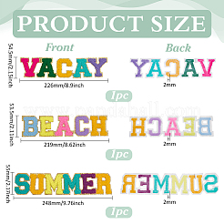 3Pcs 3 Styles Polyester Iron on/Sew On Patches&nbsp;PATC-FG0002-69