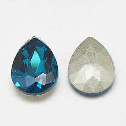 Pointed Back Glass Rhinestone Cabochons&nbsp;X-RGLA-T081-13x18mm-14