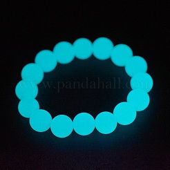 Synthetic Luminous Stone Beaded Stretch Bracelet&nbsp;BJEW-P203-8mm-01A