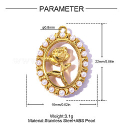 304 Stainless Steel Pendants&nbsp;STAS-OY015-20G