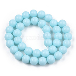 Opaque Solid Color Glass Beads Strands&nbsp;GLAA-T032-P8mm-10