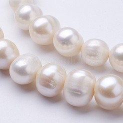 Natural Cultured Freshwater Pearl Beads Strands&nbsp;PEAR-F004-55