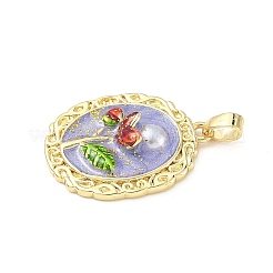 Brass Enamel Pendants&nbsp;KK-D358-01B-G