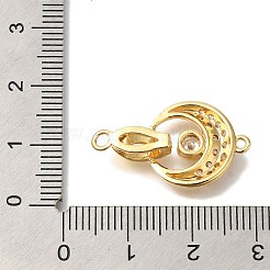 Brass Micro Pave Clear Cubic Zirconia Fold Over Clasps&nbsp;KK-K389-127G