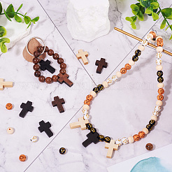 Wood Beads and Plating Acrylic Beads&nbsp;WOOD-TA0001-21