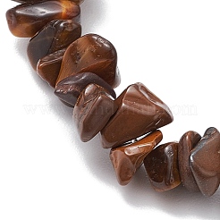 Natural Tiger Eye Chip Beaded Stretch Bracelets&nbsp;BJEW-JB11133-01