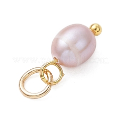 Natural Cultured Freshwater Pearl Rice Charms&nbsp;PALLOY-JF04841