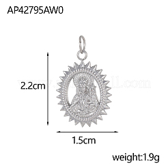 304 Stainless Steel Pendants&nbsp;STAS-OY002-21P