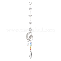Glass Butterfly & Cone Hanging Suncatchers&nbsp;HJEW-JM04634