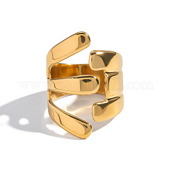 Irregular 304 Stainless Steel Cuff Open Rings for Women&nbsp;WV0171
