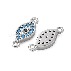 Brass Micro Pave Cubic Zirconia Connector Charms&nbsp;KK-U056-45P