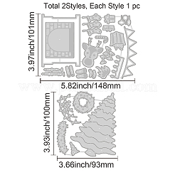 Carbon Steel Cutting Dies Stencils&nbsp;DIY-WH0309-456