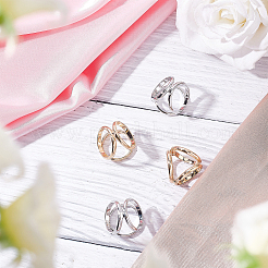 4Pcs 2 Colors Triple Ring Zinc Alloy Scarf Buckle Ring&nbsp;JEWB-GF0001-25