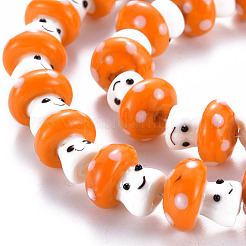 Handmade Bumpy Lampwork Beads Strands&nbsp;LAMP-S194-017