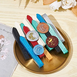 Brass Wax Seal Stamp with Wood Handle&nbsp;AJEW-WH0412-0290