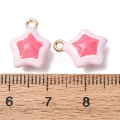 Brass Enamel Charms&nbsp;KK-R212-16G-01