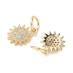 Brass Micro Pave Cubic Zirconia Pendants&nbsp;KK-D386-16G-02