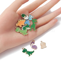 10Pcs 10 Styles Alloy Enamel Pendants&nbsp;ENAM-YW0003-25
