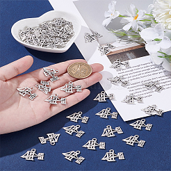 50Pcs Tibetan Style Alloy Pendants&nbsp;TIBEP-LP0001-13