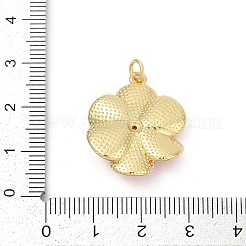 Brass Pave Cubic Zirconia with Enamel Pendants&nbsp;KK-U062-42G-02