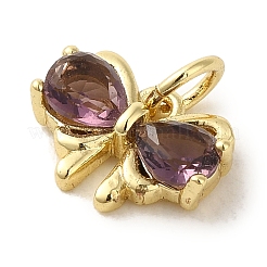 Brass Micro Pave Cubic Zirconia Pendants&nbsp;KK-R162-014B-G
