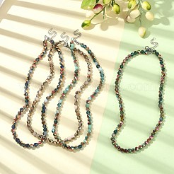 Sparkling Glass Beaded Necklace with 304 Stainless Steel Clasps&nbsp;NJEW-JN04401