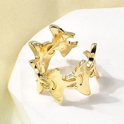 Brass Cuff Rings for Women&nbsp;RJEW-H262-06C-G