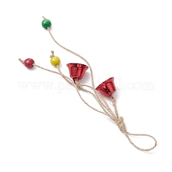 Iron Christmas Bell Pendant Decorations&nbsp;HJEW-JM03760-02