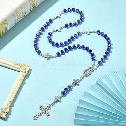 Glass Rosary Bead Necklaces&nbsp;NJEW-TA00080