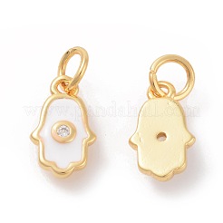 Brass Enamel Pendants&nbsp;ZIRC-I026-01G
