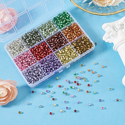 180G 12 Colors Silver Lined Glass Seed Beads&nbsp;SEED-TA0001-73