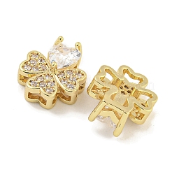Brass with Clear Cubic Zirconia Charms&nbsp;KK-Q820-24G
