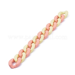 Handmade Opaque Spray Painted Acrylic Curb Chains&nbsp;AJEW-JB00618