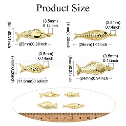 8Pcs 4 Styles Brass Pendants&nbsp;KK-CJ0004-31