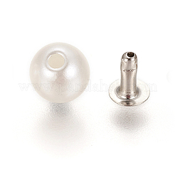 ABS Plastic Imitation Pearl Rivet Studs&nbsp;X-KY-L076-A-01