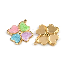 304 Stainless Steel Rhinestone Pendants&nbsp;STAS-P410-14G