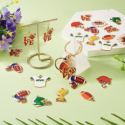 24Pcs 8 Styles Alloy Enamel Pendants&nbsp;ENAM-TA0003-36
