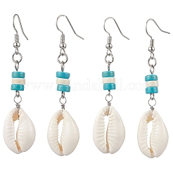 Natural Cowrie Shell Dangle Earrings&nbsp;EJEW-JE06262