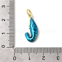 Brass Enamel Sea Animals Pendants&nbsp;KK-I378-14G-A