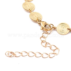 Brass Flat Round Link Chain Anklet&nbsp;AJEW-AN00404