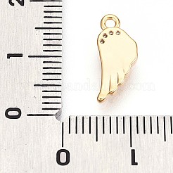 Brass Micro Pave Clear Cubic Zirconia Pendants&nbsp;KK-T075-18G