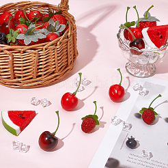 62Pcs 7 Styles Plastic Imitation Fruit&nbsp;DJEW-PH0001-63