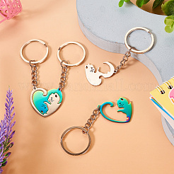 304 Stainless Steel Cat Split Keychains&nbsp;KEYC-TAC00009