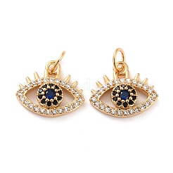 Brass Micro Pave Cubic Zironia Pendants&nbsp;KK-D065-12G