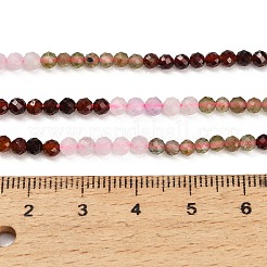 Gradient Color Natural Amethyst & Garnet & Apatite Beads Strands&nbsp;GG-CBA1668-A11-3mm
