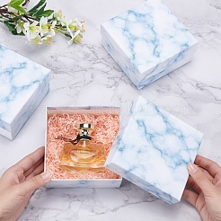 Marble Texture Pattern Paper Cardboard Jewelry Boxes&nbsp;CON-BC0001-18C