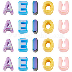 30Pcs 5 Styles UV Plating Opaque Acrylic Beads&nbsp;SACR-TA0001-63