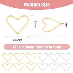 200Pcs 2 Colors Brass Linking Rings&nbsp;KK-DC0004-16