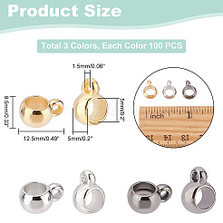300Pcs 3 Colors CCB Plastic Tube Bails&nbsp;FIND-DC0001-43